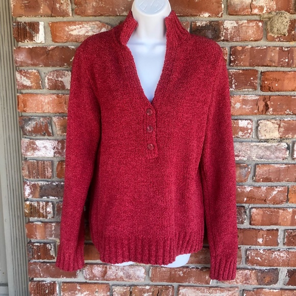 Sonoma Sweaters - Sonoma red long sleeve sweater size large